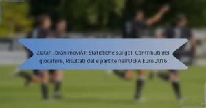 Zlatan Ibrahimović: Statistiche sui gol, Contributi del giocatore, Risultati delle partite nell’UEFA Euro 2016